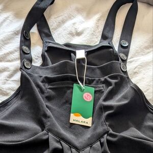 Halara Plicated waffle casual overalls